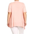 thumbnail image 4 of Women's Plus size Casual Open Front Short Sleeve Cardigan, 4 of 5