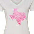 thumbnail image 4 of Inktastic Texas Silhouette Mandala Women's V-Neck T-Shirt, 4 of 5