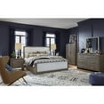 thumbnail image 3 of Magnussen Home Westbourne Dark Umber Queen Upholstered Panel Bed, 3 of 8