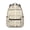 Geometric Stripe Beige, variant on Geometric Square Red Pattern Backpack for School, Cute School Bag with Adjustable Shoulder Straps and Padded Back, 15.3"x11"x7.1"