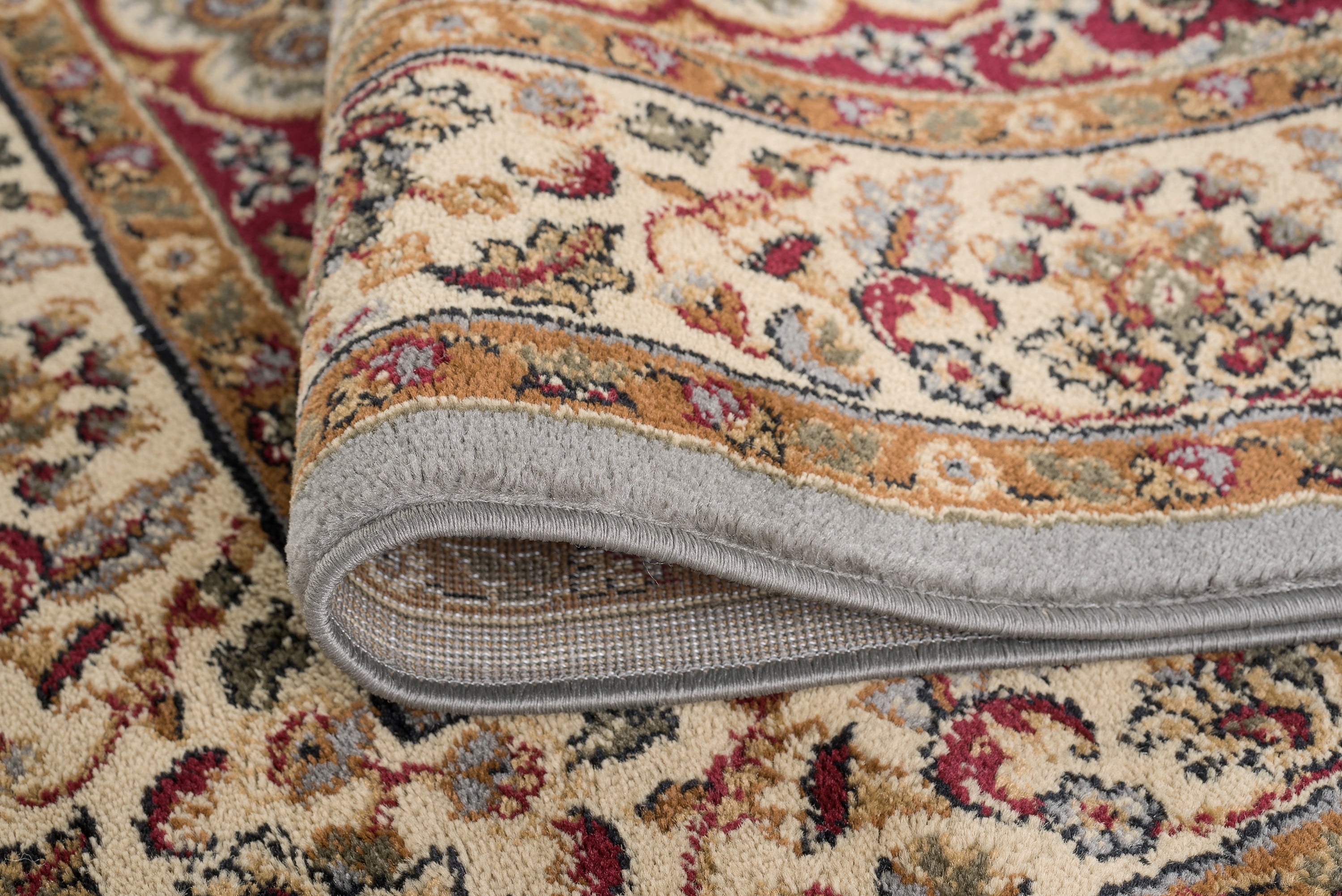 Transitional 5x7 Area Rug (5' x 7') Oriental Blue, Red Living Room Easy to Clean