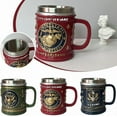 thumbnail image 6 of 250th Anniversary Mugs Military Mug, 250th Anniversary Gifts 3D Marine-Corps  Mug Commemorative Coffee Cup, Stainless Steel Inner, Christmas Gifts for Veteran & Military Fun Collectibles, 6 of 7