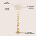 thumbnail image 4 of JONATHAN Y Adriana 62.5" Contemporary Transitional Metal LED Floor Lamp, Gold Painting, JYL5048A, 4 of 7