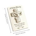 thumbnail image 3 of Acrylic Bird Pocket Blessing Card 6.7x5.1x0.8 Inch Inspirational Feather Dove Cross Scripture Keepsake Religious Gift for Baptism Confirmation Birthday Christian Church Supply, 3 of 5