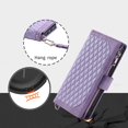 thumbnail image 5 of Nalacover for Samsung Galaxy S22 Ultra Flip Kickstand Wallet Case,Full Body Protection PU Leather Shockproof Magnetic Closure Zipper Pocket with Detachable Hand Strap&Shoulder Strap Cover.Purple, 5 of 9