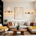 thumbnail image 3 of Deyidn 26" Modern 3-Light Black Gold Bathroom Vanity Light - Dimmable Bathroom Transitional Fixture with Crystal Glass Shades, 3 of 9