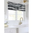 thumbnail image 3 of Valances for Windows Abstract Black Rod Pocket Cafe Window Treatments Valance Curtains for Kitchen Bathroom Laundry Basement Windows 60"x14", 3 of 9