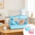 thumbnail image 7 of 12" Transparent Acrylic Hamster Cage, 2-Story Villa Habitat for Small Animals, 360° Clear View Pet Enclosure with Ventilation Holes, Secure Escape-Proof Hamster Home, 1PC, 7 of 7