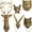5PCS, variant on Animal Heads Wall Decor, Faux Deer Head Mount, Animal Sculptures Wall Decor, Resin Animal Head Wall Hanging Decoration for Living Room Bedroom Kitchen Gift,Deer