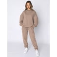 thumbnail image 5 of Lounge Sets for Women 2 Piece Travel Vacation Outfits Fall Sweatsuit Tracksuit Khaki M, 5 of 8