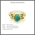 thumbnail image 5 of Gem Stone King 2.50 Ct Oval Green Malachite 18K Yellow Gold Plated Sterling Silver Ring, 5 of 5
