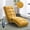 Mustard, variant on Newest Luxury Chaise Lounge with Vibration Function, Modern Fixed Back Recliner, Mustard Yellow