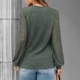 thumbnail image 4 of SUNBS Womens Tops Hollow-Out Lace Crewneck Blouses Fashion Casual Long Sleeve Shirts, 4 of 8