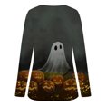 thumbnail image 5 of Dyegold Halloween Womens Clothing Teen Girls Women’S Tops Long Sleeve V Neck T Shirts For Women Work Office Sport Long Sleeve ​Dressy Casual Tops ​Womens Fall Clothing ​Your Orders, 5 of 5