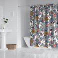 thumbnail image 2 of Bulldog Dog and Flower Florals Shower Curtain 84"x72" ,Bathroom Decorative Shower Curtains Set with 12 Hooks,Modern Waterproof Washable Shower Curtain, 2 of 6
