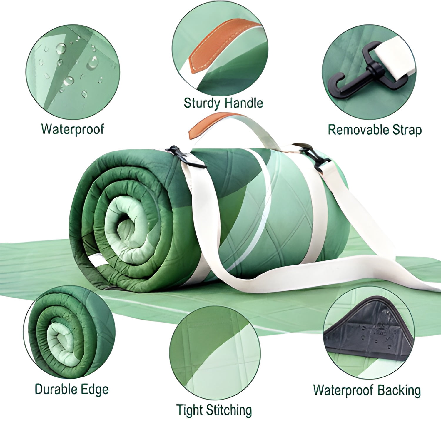 Waterproof Picnic Blanket Outdoor Camping Beach Mat Extra Large Foldable Car Essential Roadtrip Gadget Rv Accessories Glamping Tent Gear Must Haves Hiking Stuff Backpacking Necessities Gift