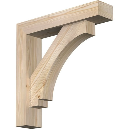 

Ekena Millwork 5 1/2 W x 26 D x 26 H Imperial Block Smooth Bracket w/ Offset Brace Douglas Fir