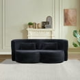 thumbnail image 5 of 79" Teddy Velvet Convertible Loveseat Sleeper Sofa Bed, Pull-Out Loveseat with Space-Saving, Convertible Sofa Bed Couch for Small Spaces​, Grey, 5 of 9