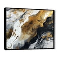thumbnail image 2 of Designart Abstract framed wall art Print, Veins of Color in Gold and Black I , Abstract Large framed wall art decor, Gold Modern black framed wall art, 40x30 inches black frame, 2 of 5