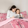 thumbnail image 5 of Castle Fairy Cartoon Bow Letter Monogrammed P Bedding Comforter Set 2pcs for Teenagers Boys Girls,Kawaii Ribbon Bowknot Twin Comforter Sets Microfiber,Cute Bowtie Initial Breathable Bedding Set, 5 of 8