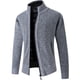 thumbnail image 3 of Suéter tipo cárdigan con cuello alto y tejido de punto grueso para hombre, nuevo, de talla europea, con cremallera, 3 of 4