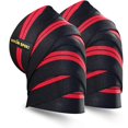 thumbnail image 1 of wonima44 KYLIN SPORT 79" Knee Wrap (Pair) Elasticated Compression Knee Support for Cross Training WODs Gym Workout Weightlifting Fitness Powerlifting/Man and Woman (Red/Black), 1 of 1