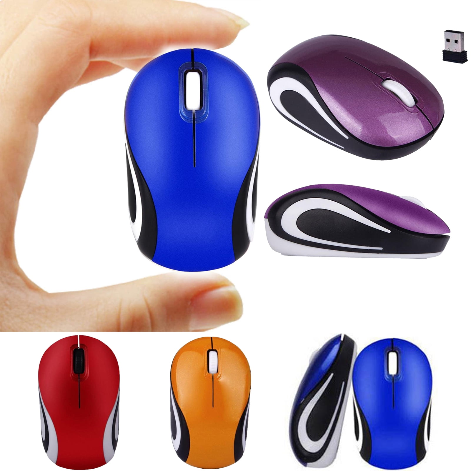 2.4GHz Mini Cute Wireless Mouse Cordless Portable Optical Mice For PC Laptop 