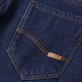 thumbnail image 6 of Mens Lined Jeans Straight Leg Stretch Winter Warm Denim Pants with Pockets Casual Blue 33, 6 of 6