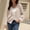 Beige, variant on Baqcunre Womens Jacket Woman Autumn Fashion V Neck Single Breasted Cuffed Long Sleeve Plaid Solid Color Leisure And Comfort Fit Lohas Time Cardigan Womens Coats Womens Fall Fashion 2023 Beige L