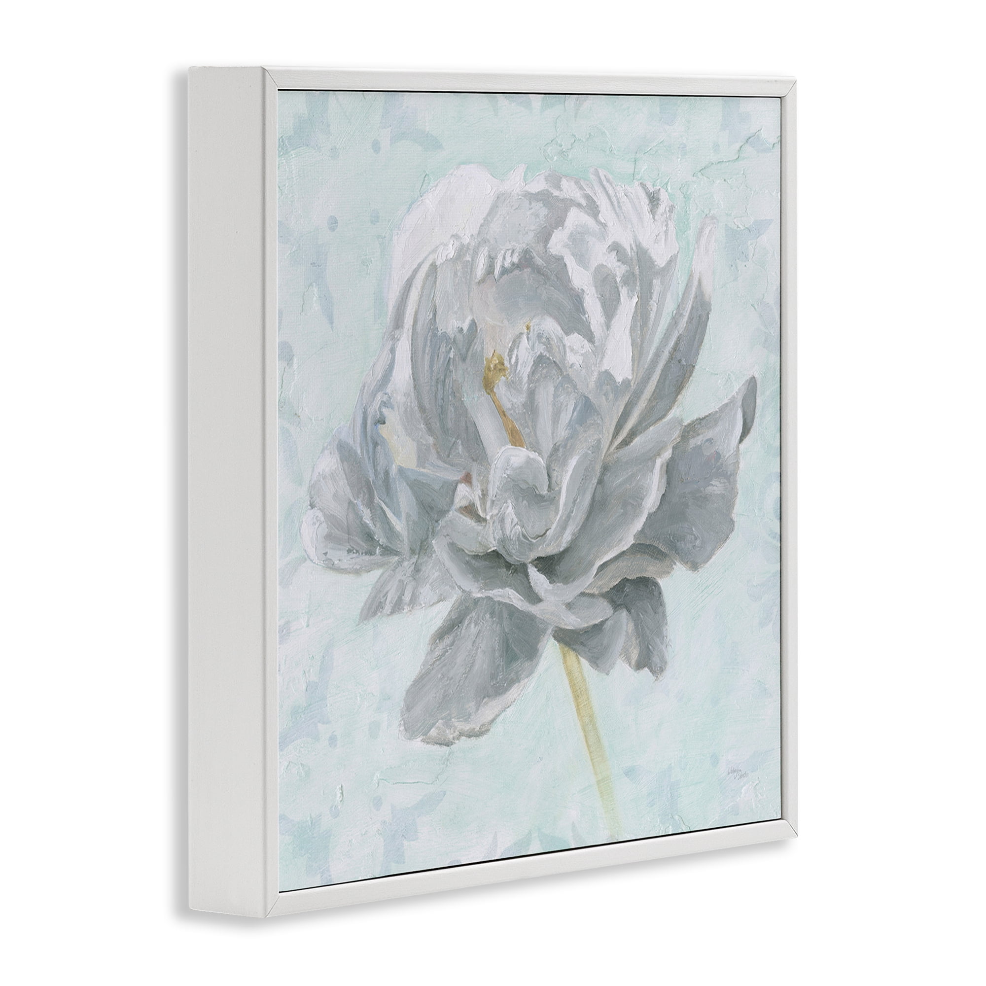 Stupell Industries Sublime Peony Bloom Botanical & Floral Painting White Framed Art Print Wall Art, 24 x 24