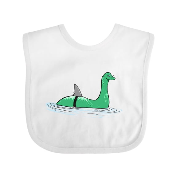 Inktastic Nessie Shark Boys or Girls Baby Bib