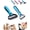 Blue 2Pcs, variant on Premium Dematting Comb for Dogs and Cats, Gentle Deshedding Brush with Curved Stainless Steel Teeth, Professional Undercoat Rake for Tangles, Knots, and Loose Fur