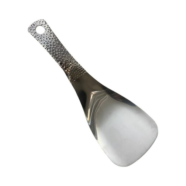 Pisexur Batería de cocina Cuchara de arroz de acero inoxidable, cuchara para servir, cuchara vertical para arroz doméstico, cuchara de arroz antiadherente espesa, cuc para la cocina del hogar