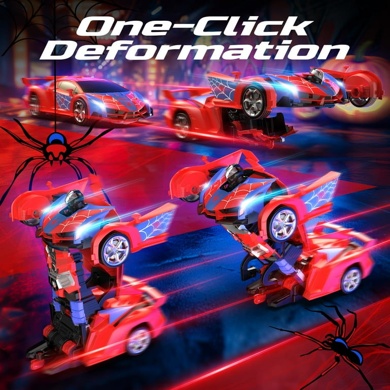 Deerc Spider RC Car Transform Robot, 1:18 Scale, One-Key
