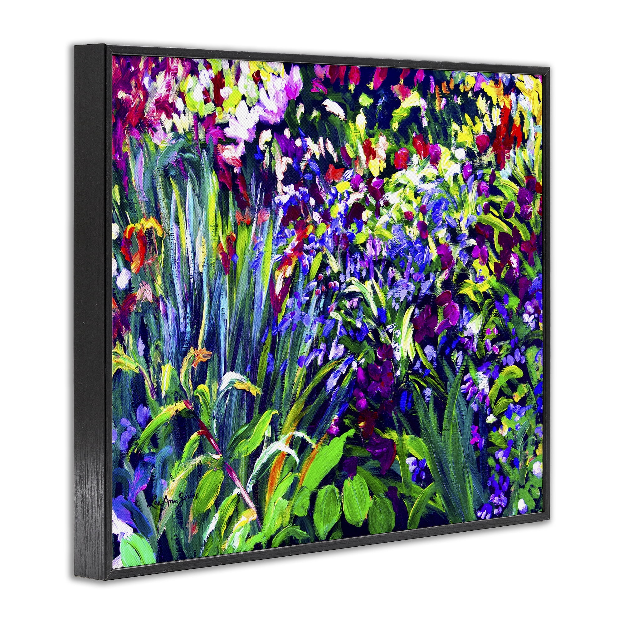 Stupell Industries Vibrant Confetti Garden Black Framed Giclee Art, design by Lee Ann Zirbes