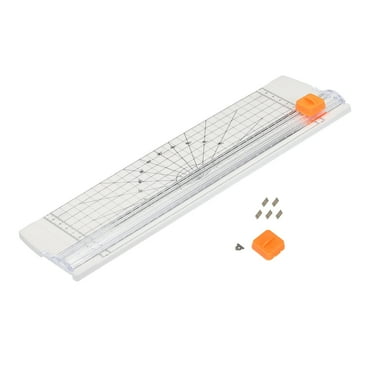 Uxcell 12 Inch Paper Trimmer, A4 Size Portable Paper Cutter Slicer with Cutter Head Blade, White