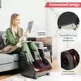 thumbnail image 5 of Costway Shiatsu Foot & Calf Massager W/ Compression Kneading Heating & Vibrating Red, 5 of 10