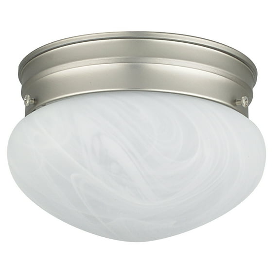 Luminance Sunset Lighting F3283-53 Ceiling Mount - Faux Alabaster Glass, Dimmable - with Satin Nickel Finish