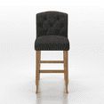 thumbnail image 2 of Furniture of America Roseanne Upholstered Bar Chairs - Set of 2, Dark Gray, 2 of 7