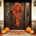 thumbnail image 4 of SLYNSHome Artificial Trumpet Hanging Flower Bush,Brown Long Trailing Fall Floral Wall Hanging Decor For Porch Courtyard Indoor Outdoor Autumn Home Ornament, 4 of 6