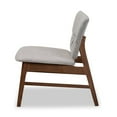 thumbnail image 4 of Baxton Studio Chaise d'Appoint en Bois Fini Gris et Brun Noyer, 4 of 10