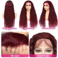 thumbnail image 3 of Cabello humano Wigs Pizazz 99J HD con encaje en la parte delantera, 180, densidad, 70 cm, 3 of 6