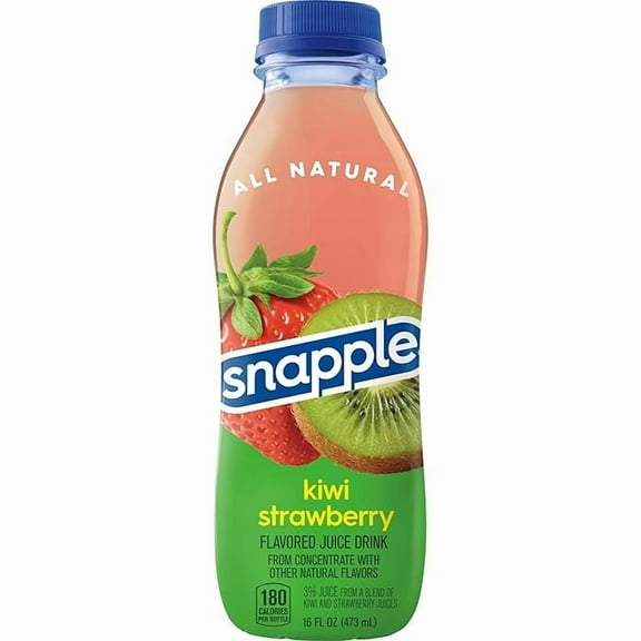 Snapple Kiwi Strawberry Juice Drink, 16 fl oz recycled plastic bottle, ( 1 bottle)