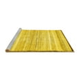 thumbnail image 2 of Ahgly Company Machine Washable Indoor Round Abstract Yellow Modern Area Rugs, 7' Round, 2 of 4