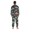 thumbnail image 4 of FORMRS Onesies Pajama for Adults Unisex Hoodie Winter Jumpsuit One Piece Sleepwear, Sizes S-2XL, Colorful Space Cat, 4 of 7