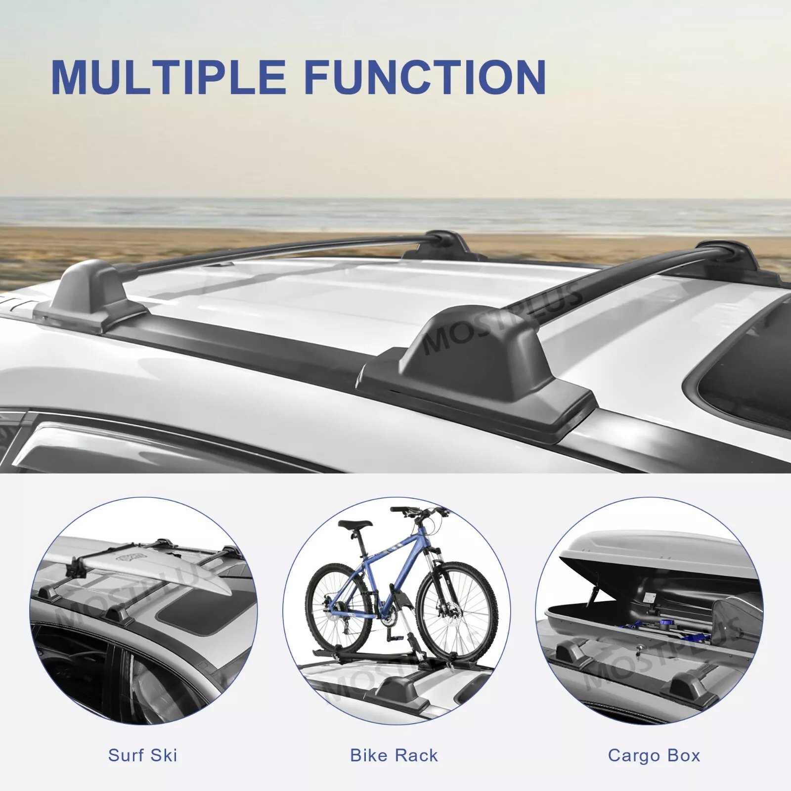 MOSTPLUS Top Roof Rack Cross Bar for 2007-2011 Honda CRV CR-V EX LX EX-L Luggage Carrier