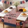 thumbnail image 4 of Uklsqma Independence Day Patriotic Table Runner, Multicolor Linen Table Linen Decor, 183 x 33 cm, for Dining Table Home Party Decoration, 4 of 6