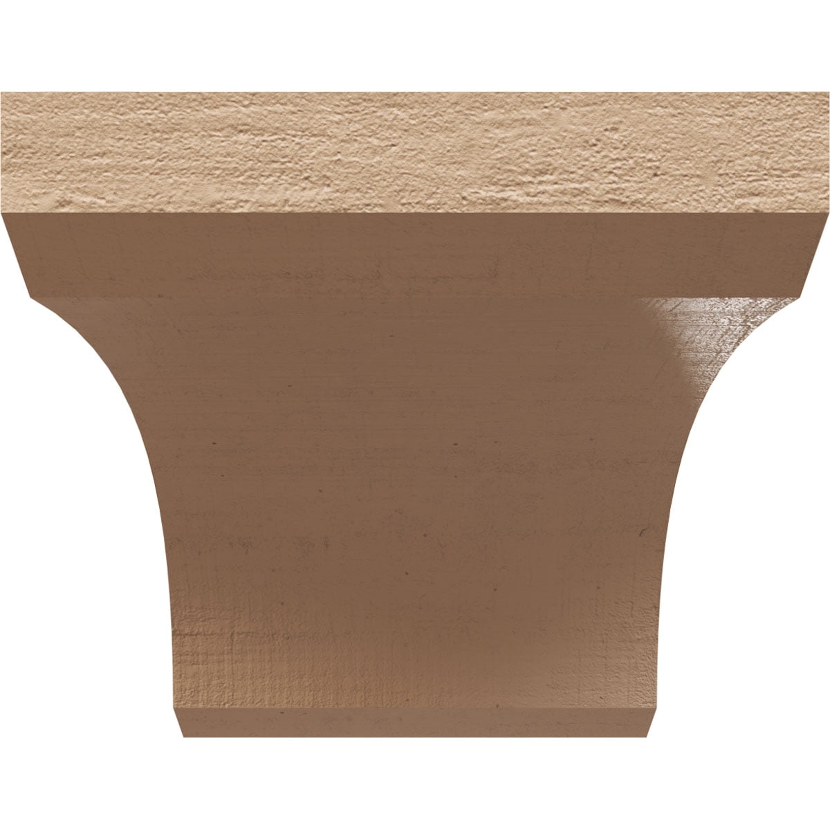 8"W x 16"D x 8"H Wide Legacy Rough Cedar Woodgrain TimberThane Corbel, Primed Tan