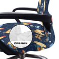 thumbnail image 5 of ZIATUBLES Rotating Chair Desk Chair Cover Butterfly Flower Printed Universal Computer Office Chair Covers with Snap Button Removable Washable Furniture Protector Slipcovers, L, 5 of 7