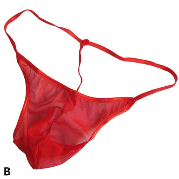 Sexy Men's Thong Micro Bikini G-String Pouch Soft Panties T B